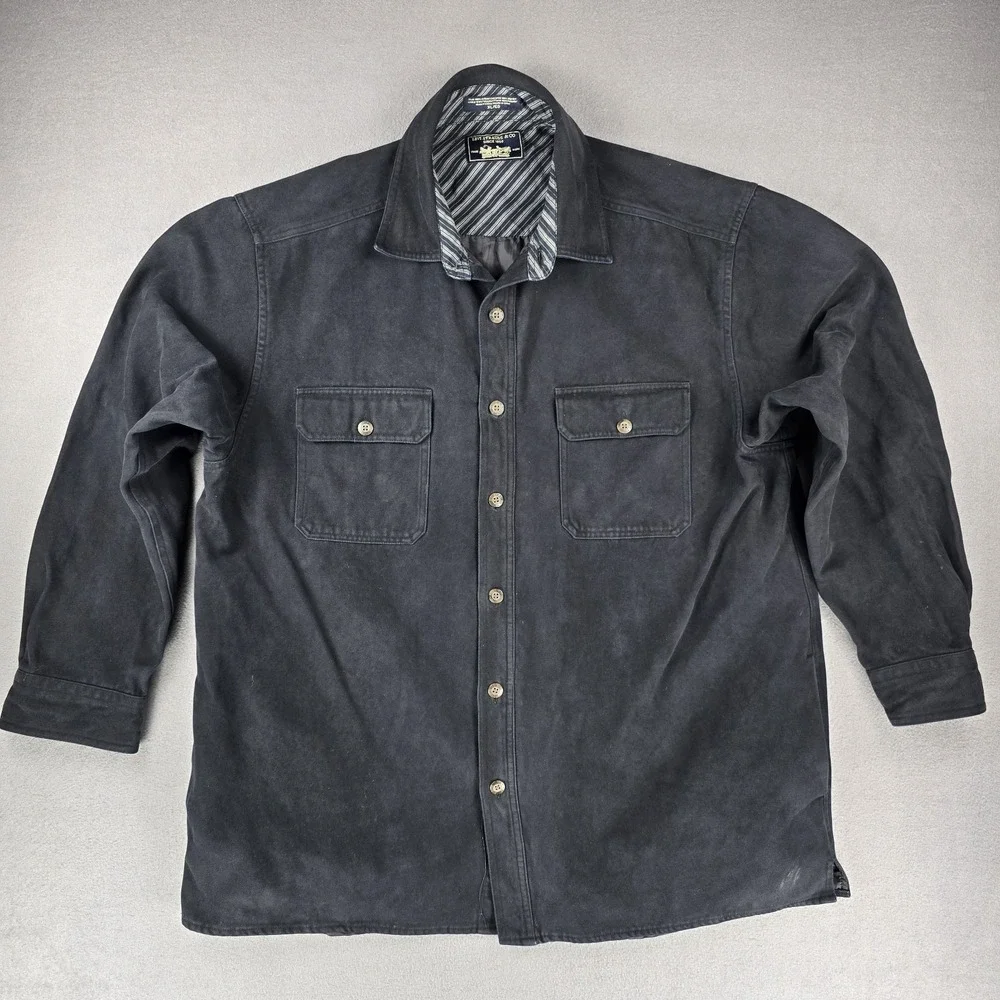 Levi Strauss & Co Barn Flannel Over Shirt XXL Button Up Shacket Cotton Lined‎